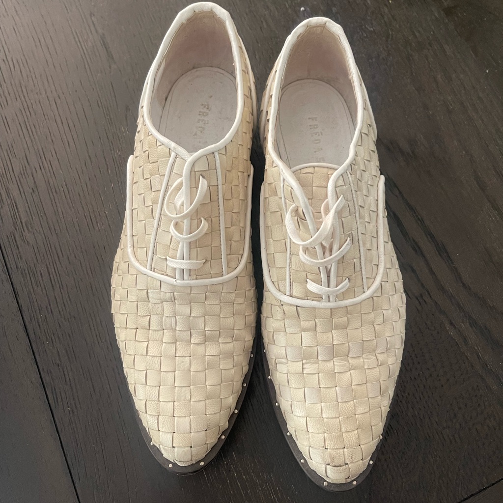 Freda Salvador Woven Lace-Up Loafer